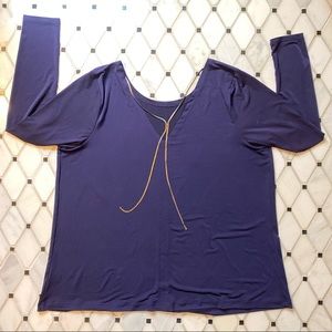 Lane Bryant V Back Top with Necklace - 18/20